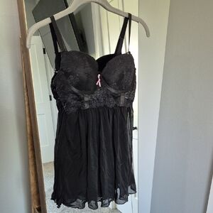 Elegant Black Lace Babydoll